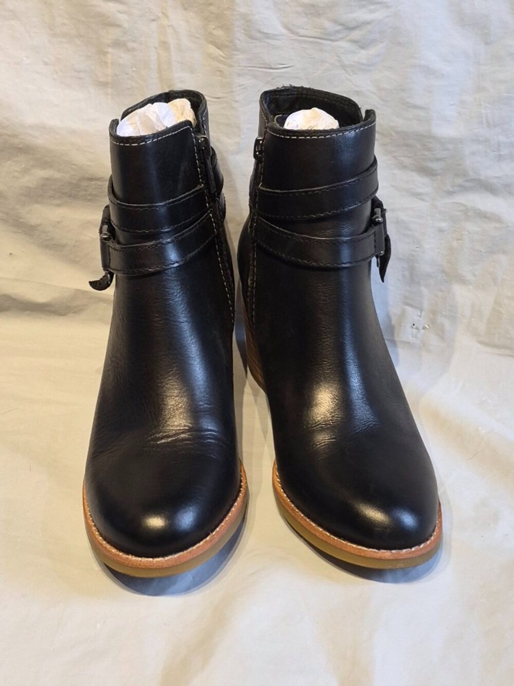New In Box sz 7M Sperry Top-Sider Black Onyx Chelton Leather Booties - Picture 3 of 10